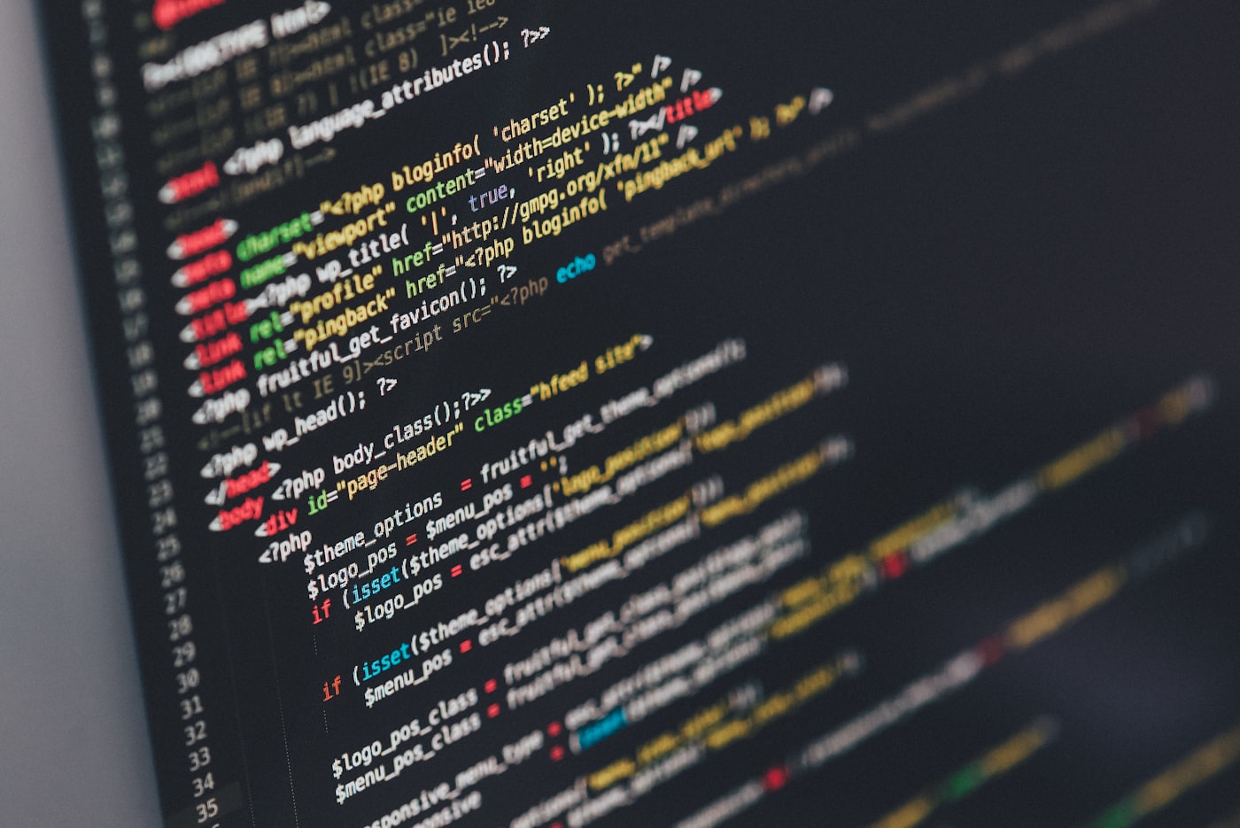Code source d'un site en cours de développement